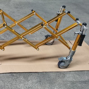 5-inch high-load-bearing <b>aluminum</b> alloy coffin trolley, funeral folding trolley, telescopic trolley. - Product Image 3