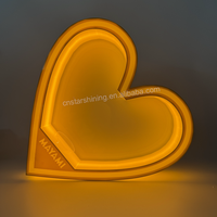Présentoirs lumineux LED personnalisés en acrylique jaune pour bouteilles de champagne, panneaux de messages lumineux, fournitures pour bars et soirées