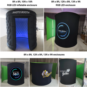 Nouvelle Cabine Photo 2026 avec Toile de Fond pour Événements et Salons Professionnels, Tunnel Semi-Circulaire avec Lumières RGB, Cabine Ronde 360° Tendance - Product Image 5