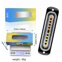 Feu de position latéral LED ultra-mince 10 LED pour camion, lumière de grille latérale 12-24V, lampe stroboscopique pour voiture Jaune Bleu Rouge