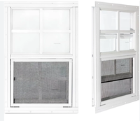 Ventanas Corredizas de Alta Calidad Estilo Americano y Francés con Diseño de Rejilla, Hechas de Aleación de Aluminio
