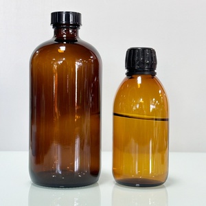 Hot Sale 1000ml 1L 32OZ Glass Bottle for Oil Medical Used Essential Oil Shampoo Bottle Black Screw Cap Dor Skincare - Product Image 6