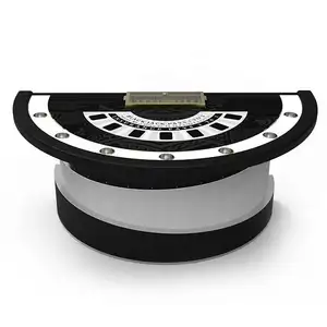 YH 84inch Half Round Cabinet Blackjack Table With Golden Chips Tray Casino Blackjack Table For Sale