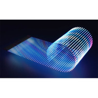 Película LED Transparente para Ventanas P8, Ligera, 80% de Transparencia, Ahorro de Energía, Pantalla para Publicidad en Escaparates