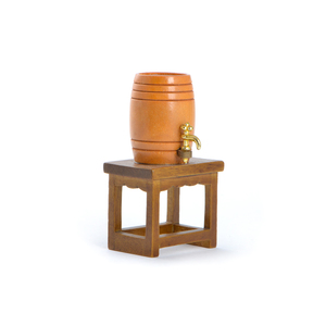 Accessoires pour <span class=keywords><strong>maison</strong></span> de poupée 1:12, mini baril à vin en bois, mini seau de rangement, diorama - Product Image 2