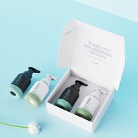 Boîtes en papier blanc minimalistes, boîtes cadeaux en carton protectrices, emballage haut de gamme pour flacon de soin de la peau, ensemble d'accessoires de salle de bain