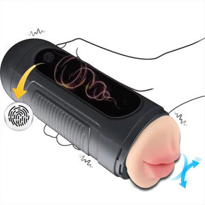 ถ้วยช่วยตัวเองสำหรับผู้ชาย พร้อมหน้าจอสัมผัส 12 รูปแบบการสั่นสะเทือน รองรับการพูด ชาร์จไฟได้ ใช้ได้ทั้งช่องปากและช่องคลอด 2 in 1 เครื่องช่วยสำเร็จความใคร่สำหรับผู้ชาย - Product Image 1