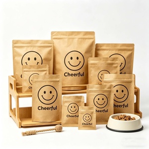 Bolsa de Papel Kraft Marrón con Fondo Plano y Cierre de Cremallera, Bolsa de Papel Kraft Termosellable para Granos, Nueces, Arroz, Especias, Anís Estrellado, Pimienta - Product Image 2