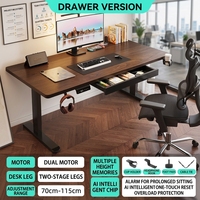 Bureau électrique réglable en hauteur à double moteur OEM 1400*600mm, bureau de bureau réglable en hauteur de base, bureau d'ordinateur assis-debout