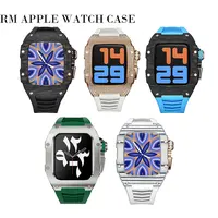 OEM Richard Customized Logo 316L Stainless Steel Case Carbon Fiber Watch Case For Iwatch Series 7 45 44MM Apple Watch Case