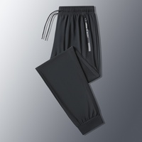 Pantalon décontracté pour homme en soie glacée, séchage rapide, respirant, anti-plis, idéal pour l'été, les trajets quotidiens, les voyages et les activités de plein air par temps chaud