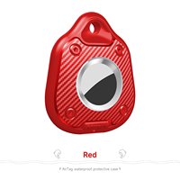 Housse de protection étanche en TPU et PC rigide effet fibre de carbone anti-perte pour AirTag avec porte-clés
