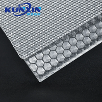 Feuille de diffuseur concave hexagone UGR feuille acrylique opale 4mm fournisseur feuille acrylique transparente pour Base de lumière LED