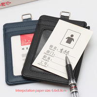 Dompet Kartu Identitas Premium dari Kulit PU dengan Kantong Koin, Resleting, Slot Kartu, Tali Leher, dan Tempat Kartu Identitas