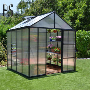 Fabbrica vendita diretta <span class=keywords><strong>giardino</strong></span> <span class=keywords><strong>in</strong></span> policarbonato foglio verde casa con telaio <span class=keywords><strong>in</strong></span> lega di alluminio impianto serra - Product Image 6