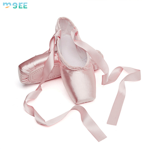 SeeMore Adulte Enfants Chaussures De Danse Ballet Débutant Pratique Rétro Satin Sangle Intérieur Formation Plat Pointe Chaussures De Danse - Product Image 5