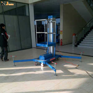 6 m-14 m luar ruangan tiang tunggal aluminium Aloi angkat listrik <span class=keywords><strong>Platform</strong></span> Lift hidrolik pengangkat tangga - Product Image 2