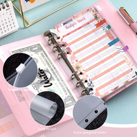Carnet de notes multifonctionnel A6 en cuir PU pour étudiants, motif crocodile, couleur macaron, classeur de budget sans inserts – Vente en gros