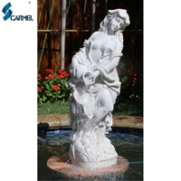 Fontaine de jardin extérieure chinoise faite à la main, fontaine de Statue de déesse d'ange, fontaine d'eau extérieure avec cheval
