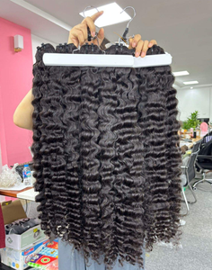 Envío Directo, doble trama rizada birmana, cutícula vietnamita, paquete de cabello virgen Aliged, cabello virgen crudo - Product Image 6