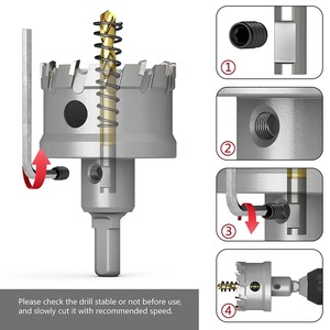 Jeu de scies cloches de qualité professionnelle 27 mm à pointe en carbure pour perçage de métaux et acier inoxydable - Product Image 4