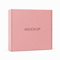 Boîte d'expédition en carton ondulé rose avec logo personnalisé, petite boîte d'emballage cadeau pour les petites entreprises, boîte d'expédition plate pour le commerce électronique