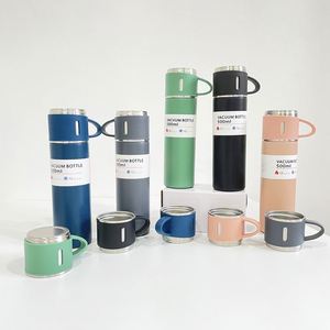 500ml Insulated Tumblers Leak Proof Coffee Mug Thermal Stainless <b>Steel</b> Water <b>Bottle</b> Business Annual Meeting Gifts Box Set - Product Image 2