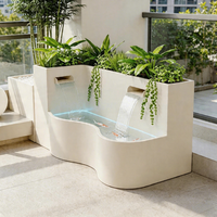 Bac à fleurs créatif en acier inoxydable résistant à la corrosion, avec circulation d'eau, optionnel pour balcon, terrasse, bassin à poissons, villa