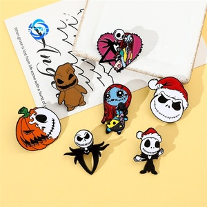 Europeo y americano Halloween <span class=keywords><strong>horror</strong></span> Rosa Mini cabeza creativa aleación broche accesorio ropa bolsa adorno diario - Product Image 3