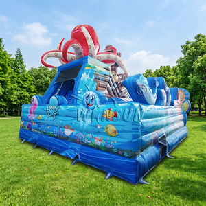 Castillo Inflable Pirata WINSU, Combinado con Zona de Saltos, Material de PVC Resistente al Fuego e Impermeable, Tamaño Personalizable - Product Image 1