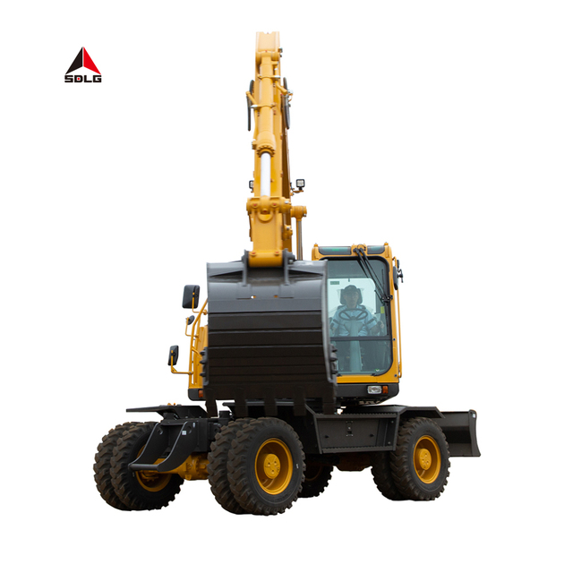 SDLG E7150F 13.1Ton Wheeled Escavatore  Escavator 4 Wheeler Hydraulic 13ton Wheel Digger Excavator Mini for Sale Small Excavator