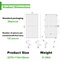 JA 555 Watts 580 Watts Module PV Panneaux solaires monocristallins à demi-cellule Stock UE PERC Type BIPV Numéro de modèle Jam54s30