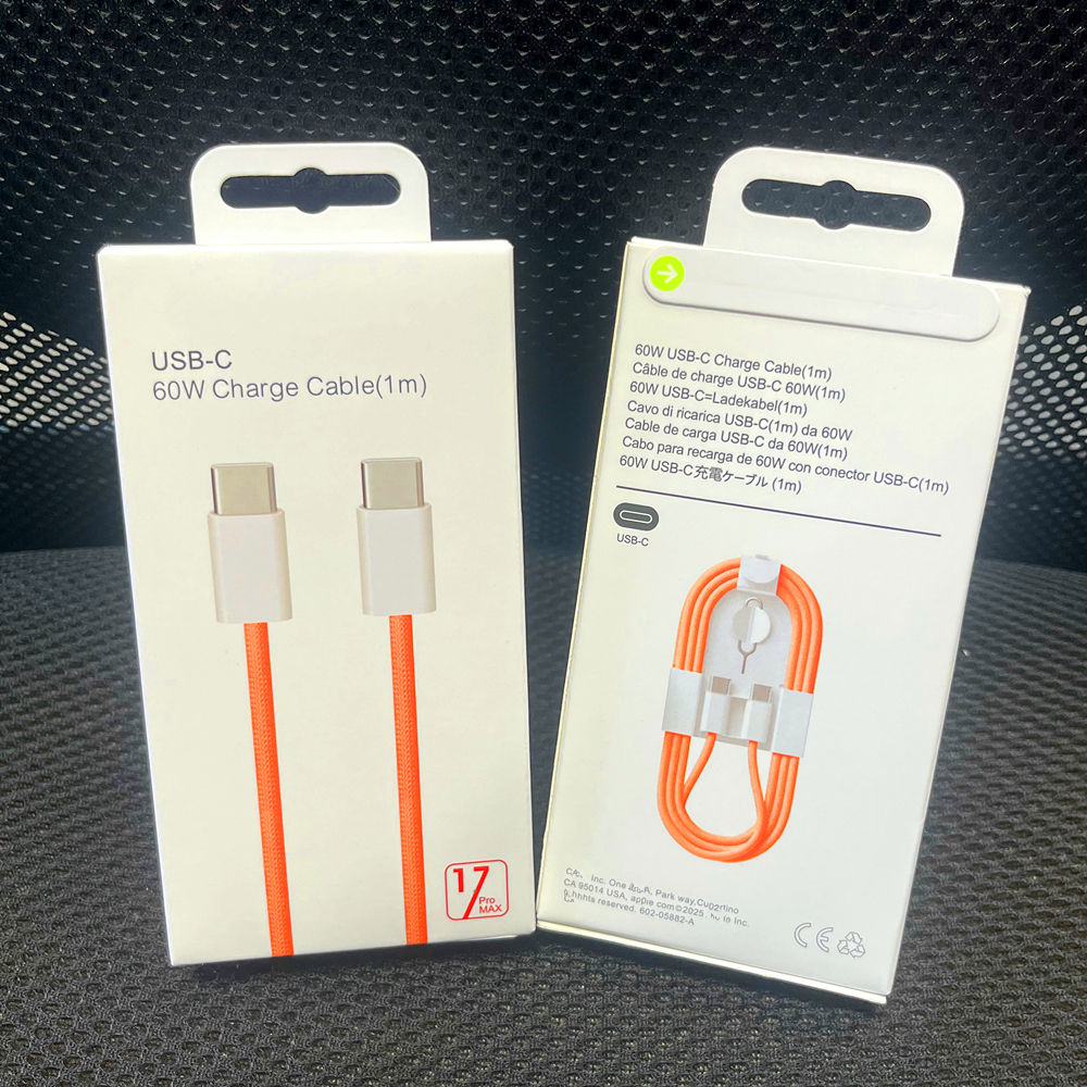 Câble USB-C vers C blanc 60W pour iPhone 17