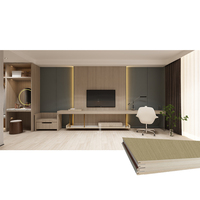 Panneaux muraux en PVC WPC à grain de bois de haute qualité pour chambre d'hôtel