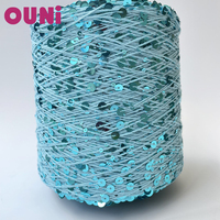 Pure Worsted Cotton Yarn Europe Hot Selling 153 Yards Cotton Sequin Yarn Sparkle Sequin Thread for Knitting & Crocheting3mm+6mm