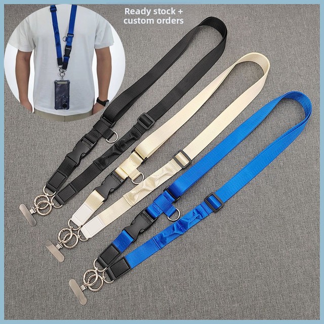 In Stocked Cross-Body New Buckle Lanyard for Mobile Phone Bag Strap Cell Phone Sling Rope Black Blue White