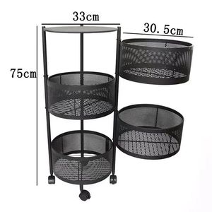 Estante de almacenamiento pequeño para cocina, carrito multifuncional de 5 niveles con rotación de 360 grados - Product Image 2