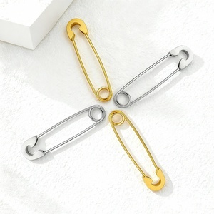 Broche Artesanal em Formato de Clipe de Papel em Aço Inoxidável com Revestimento a Vácuo para Bolsas, Roupas, Crachás e Acessórios de Joalheria <span class=keywords><strong>DIY</strong></span> - Product Image 4
