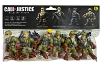 Figurines d'action militaires en ABS/PVC de 3 pouces, 4 couleurs - Ensemble de 6 soldats à assembler avec armes pour enfants de 3 ans et plus, certifié EN71/CE