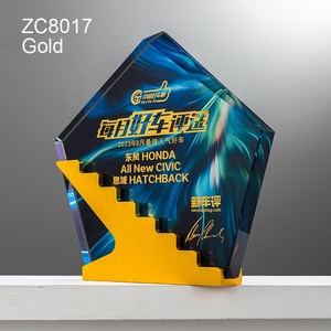 Jadevertu 2024 K9 escalera <span class=keywords><strong>de</strong></span> cristal trofeos trofeo placa <span class=keywords><strong>de</strong></span> cristal Premio paso a paso hexágono metal Premio trofeo estrella torphy - Product Image 5