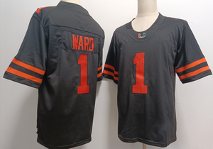 Camiseta de la NCAA al por Mayor, Disponible en Stock, Camiseta de Fútbol Americano de los Miami Hurricanes con Bordado Personalizado - Product Image 3