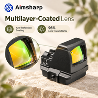 Lunette de visée à point rouge Aimsharp Optics SV04 20 mm, viseur réflexe réglable, viseur holographique LED pour la chasse et le tir, noir/tan