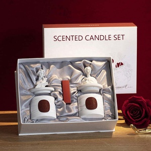 Portacandele in Ceramica Classico Stile Europeo Apollo David con Coperchio, Confezione Regalo e Biglietto d'Auguri per Compleanni e Festività - Product Image 4