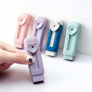 Gommes à effacer simples en forme de cœur pour enfants, fournitures de correction d'écriture mignonnes, adaptées à l'école et aux bureaux d'entreprise - Product Image 1