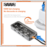 Hub USB de Aluminio, Hub USB Tipo C 3.0, Adaptador Multifunción 10 en 1 para Macbook Pro, iPad, Matebook, Estado OEM, Tarjeta de Carga ABS
