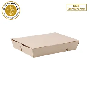 Usa e getta per andare scatole di fatto da carta biodegradabile stoviglie 2 3 4 pranzo scomparti contenitore di alimento