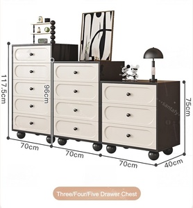 Luxury Solid Wood Modern 3-<strong>Drawer</strong> Chest Small-Sized Storage Cabinet for <strong>Bedroom</strong> Furniture Living Room Durable Eco-Friendly - Product Image 6