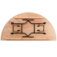 Table pliante en contreplaqué pour banquets, idéale pour la restauration commerciale, les mariages, la location, les projets hôteliers et les événements.