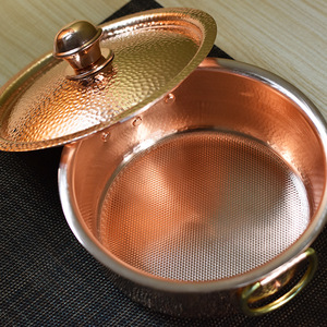 Couvercle de casserole en <span class=keywords><strong>cuivre</strong></span> martelé, épaissi, fait à la main, compatible avec les plaques à induction, pour un usage domestique ou dans les petits restaurants - Product Image 3