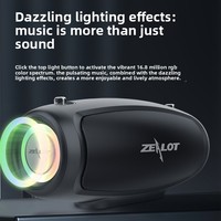 Enceinte portable d'extérieur haute puissance Fanatic S37L, étanche, éclairage RGB, caisson de basses, batterie rechargeable intégrée